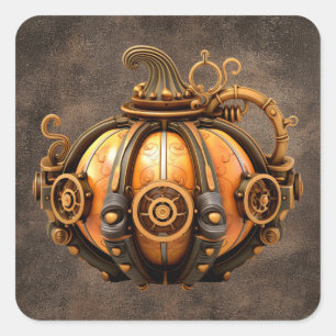 Pegatinas de las calabazas de Steampunk Fall