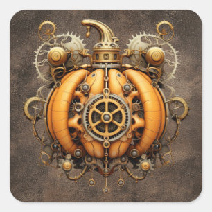 Pegatinas de las calabazas de Steampunk Fall
