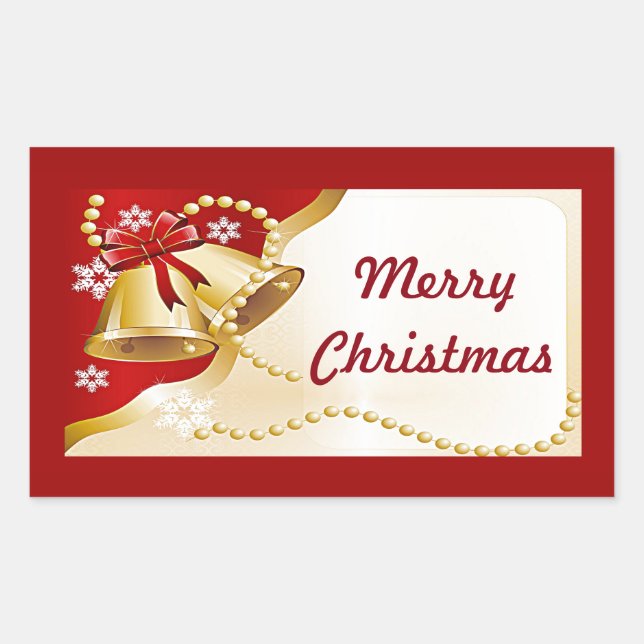 Pegatinas de las campanas, cuentas y copos de niev (Anverso)