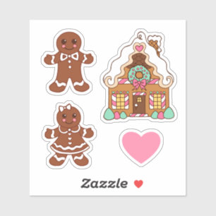 Pegatinas de las cookies de Gingerbread