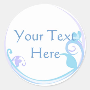 Pegatinas de las flores azules del personalizable