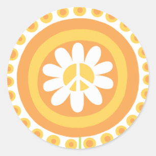 Pegatinas de las Flores de Paz