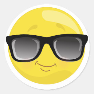 Pegatinas de las gafas de sol de la emoji que