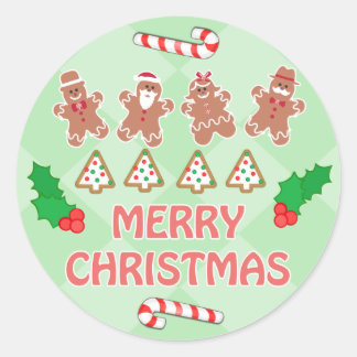 Pegatinas de las galletas de Navidad Gingerbread M
