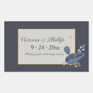 Pegatinas de las hojas azules