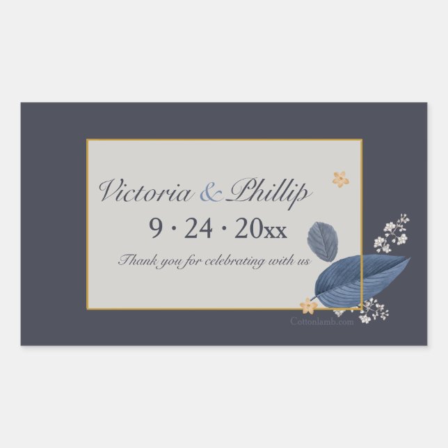 Pegatinas de las hojas azules (Anverso)