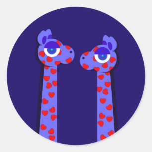Pegatinas de las JIRAFAS del CORAZÓN