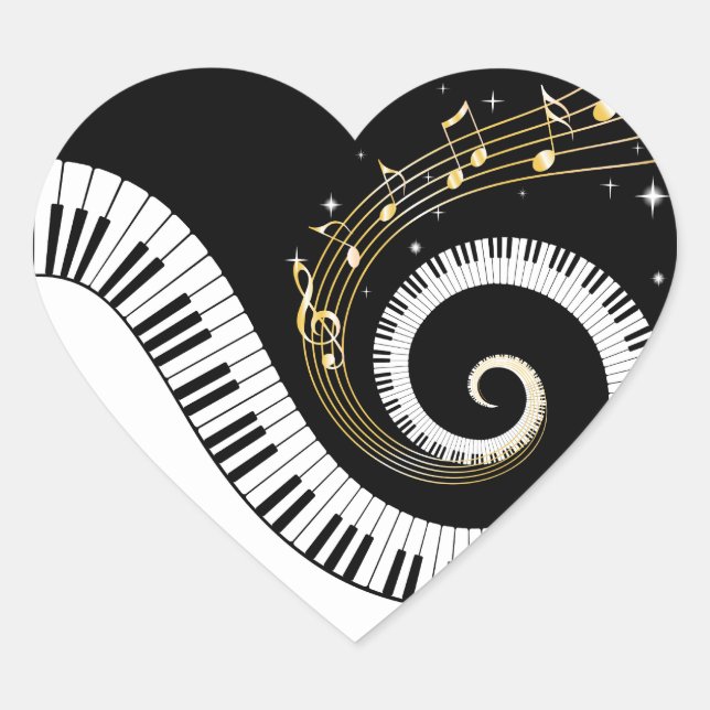 Pegatinas de las llaves del piano y de las notas (Anverso)