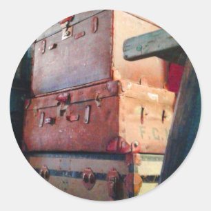 Pegatinas de las maletas del vintage
