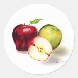 Pegatinas de las manzanas Red Delicious y Granny S