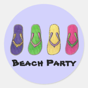 Pegatinas de las sandalias del fiesta de la playa