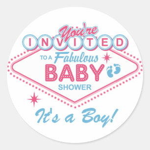 Pegatinas de Las Vegas Baby Shower