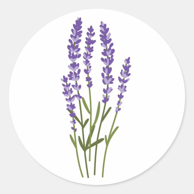 pegatinas de lavanda flores acuáticas hierbas (Anverso)