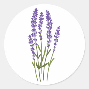 pegatinas de lavanda flores acuáticas hierbas