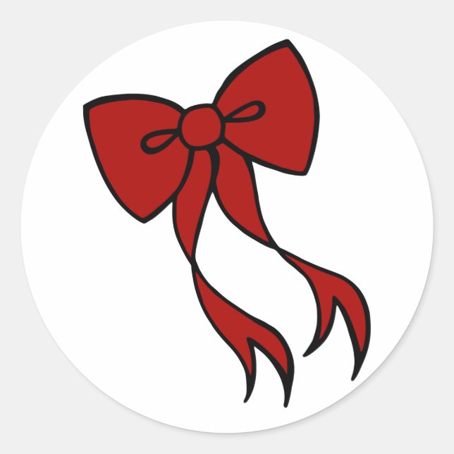 Pegatinas de Lazo de Navidad (Anverso)
