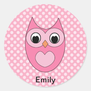Pegatinas de lechuza personalizados para niños