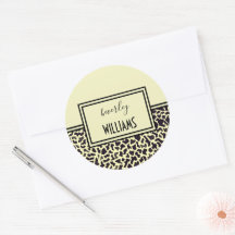 Pegatinas de leopardo de crema personalizadas