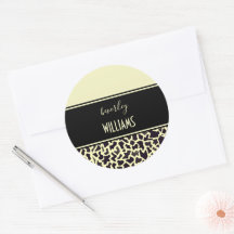 Pegatinas de leopardo de crema personalizadas