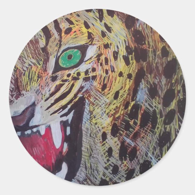 PEGATINAS DE LEOPARDO DE PAULA REILLY. (Anverso)