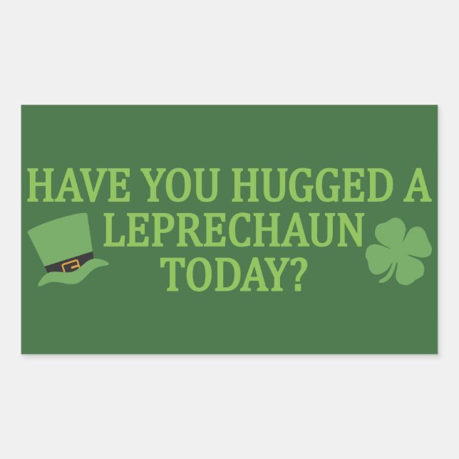 Pegatinas de Leprechaun Hug (Anverso)