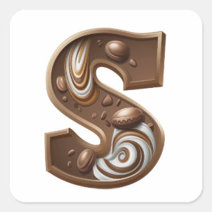 Pegatinas de letras de chocolate S