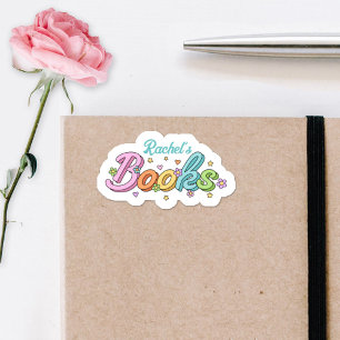 Pegatinas de libro de nombre personalizadas colori