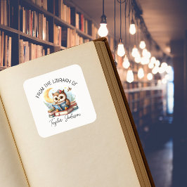 Pegatinas de libros de búho de regalo - Bookplate 