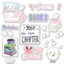 Pegatinas de libros de malvavisco 8x8