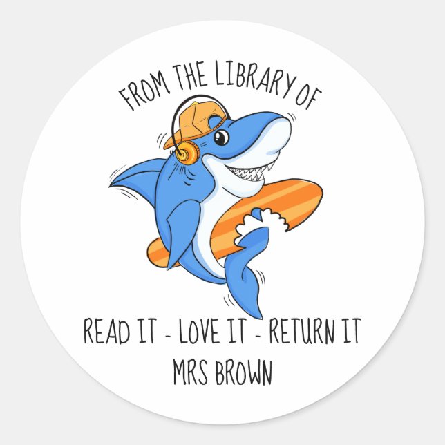 Pegatinas de libros, profesores Personalizados Peg (Anverso)