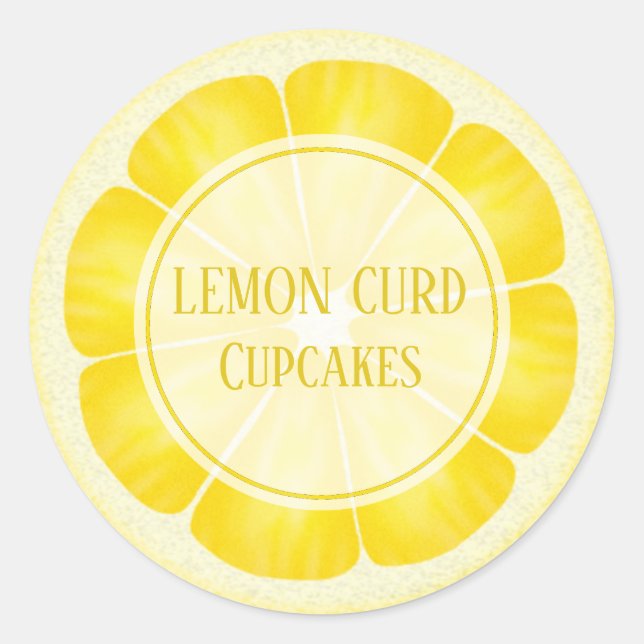 Pegatinas De Limón De personalizable Para Postres (Anverso)