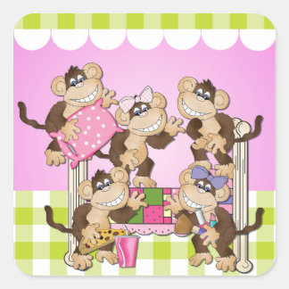 Pegatinas de Little Monkeys Sleepover