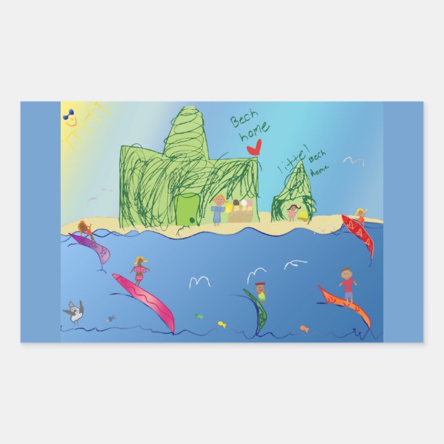 Pegatinas de Little Surfers (Anverso)