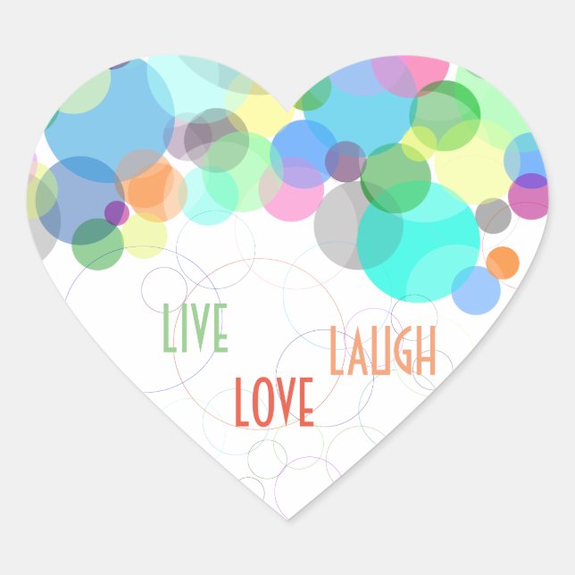 Pegatinas de Live Love Laugh regalos escuela de la (Anverso)