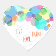 Pegatinas de Live Love Laugh regalos escuela de la