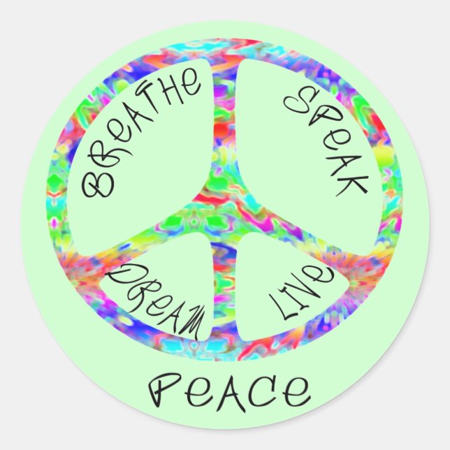 Pegatinas de Live Peace (Anverso)