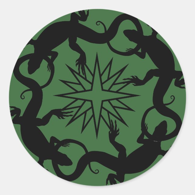 Pegatinas de Lizard Pegatinas de arte reptiles de  (Anverso)