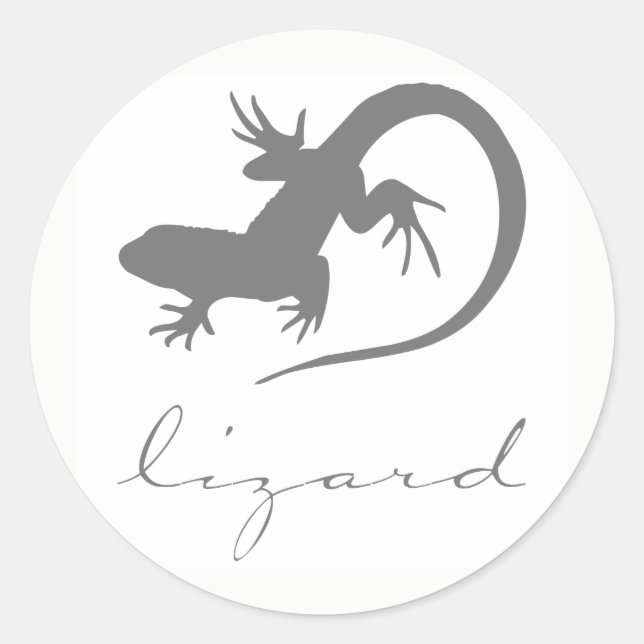 Pegatinas de Lizard Silhouette (Anverso)