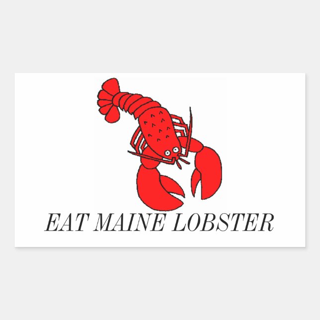 Pegatinas de Lobster de Eat Maine (Anverso)
