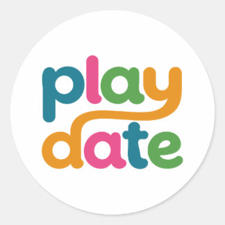 Pegatinas de Logo Colorido de Play Date