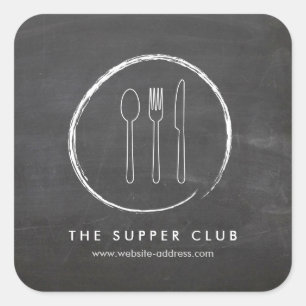 PEGATINAS DE LOGO DE FORK SPOON KNIFE CHALKBOARD