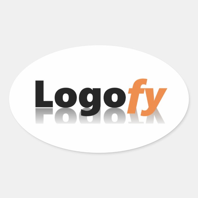 Pegatinas de Logofy Oval (Anverso)