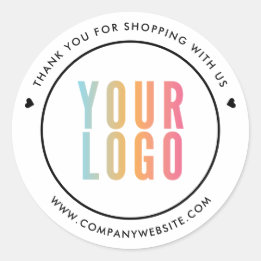 Pegatinas de Logotipo Blanco Gracias por Comprar C