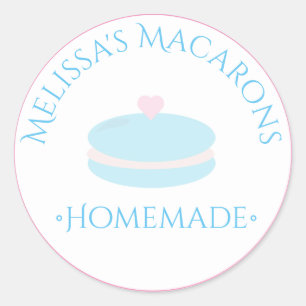 Pegatinas de Logotipo de Corazón de Macarón Panade