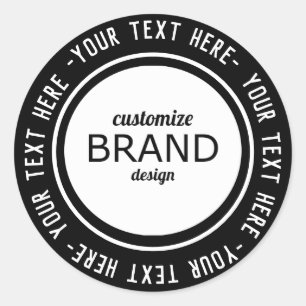 Pegatinas de logotipo de la ronda de negocios pers