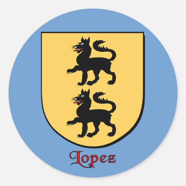 Pegatinas de López Family Shield (Anverso)