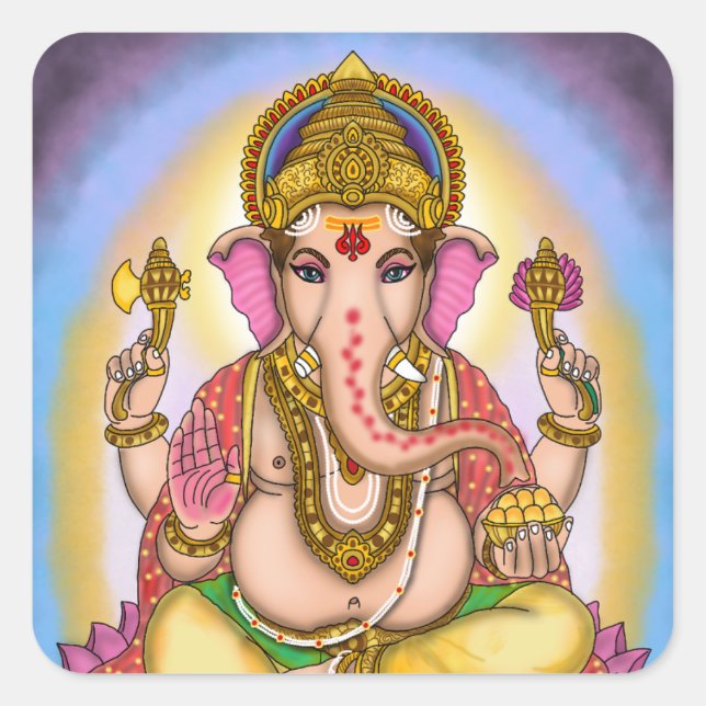 Pegatinas de Lord Ganesha (Anverso)