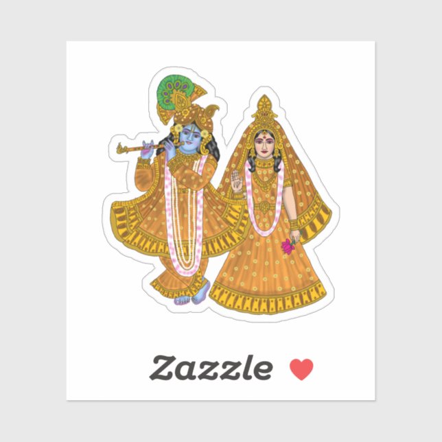 Pegatinas de Lord Krishna (Hoja)