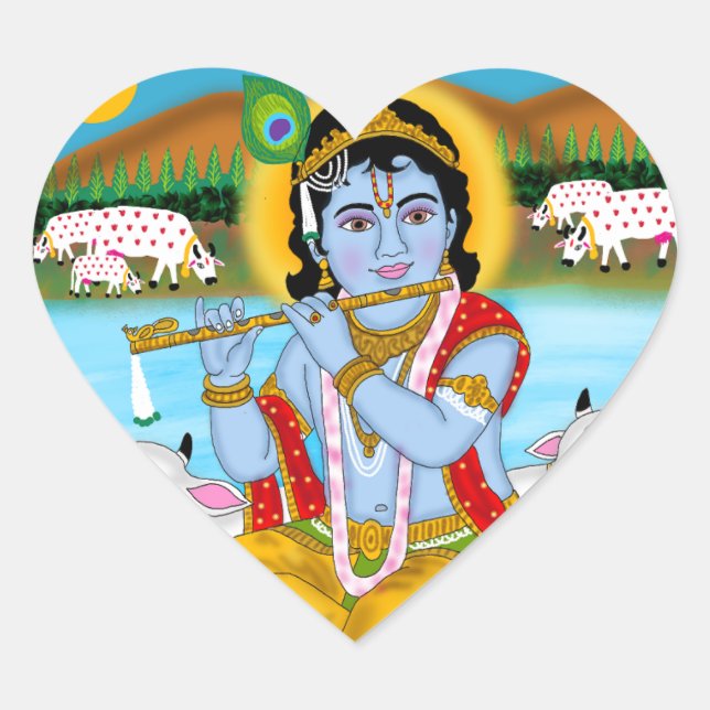 Pegatinas de Lord Krishna (Anverso)