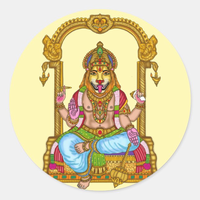 Pegatinas de Lord Narasimha (Anverso)