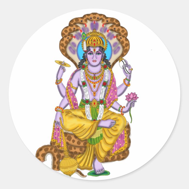 Pegatinas de Lord Vishnu (Anverso)